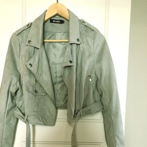 Grey Missguided Crop Jacket